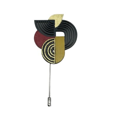 Καρφίτσα Ξύλινη "Αφηρημένο"