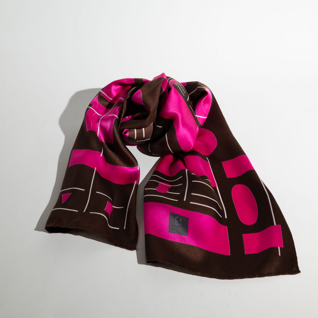 Συλλεκτικό ολομέταξο μαντήλι "Λογική", Ξενάκης Κωσταντίνου