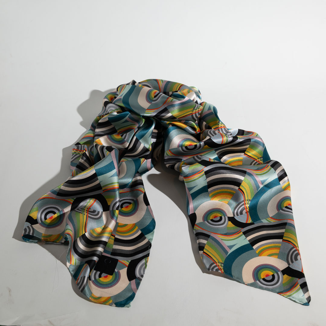 Συλλεκτικό ολομέταξο μαντήλι "Rhythm No3", Robert Delaunay (2)