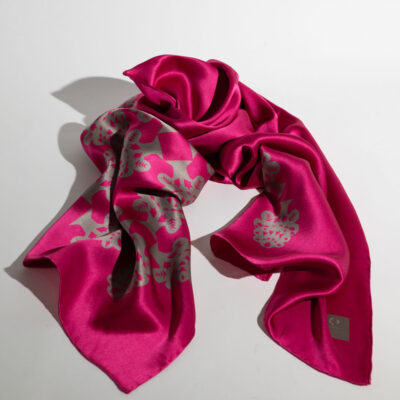 Συλλεκτικό ολομέταξο μαντήλι Μονοτυπία Κάρολος Τζίζεκ