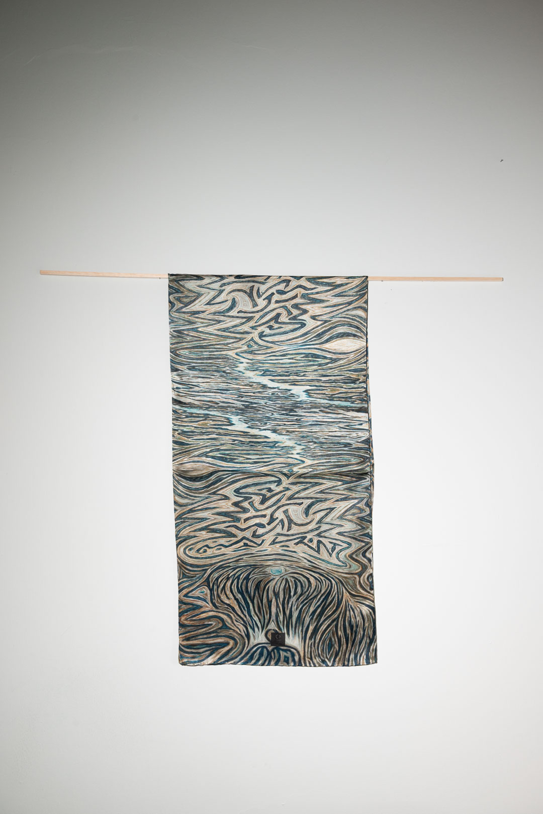 Συλλεκτικό ολομέταξο μαντήλι "Νερό", Τάκης Ιατρού